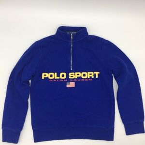 Youth  Kids Polo Sport Pullover Sweatshirt Sweater Fleece
